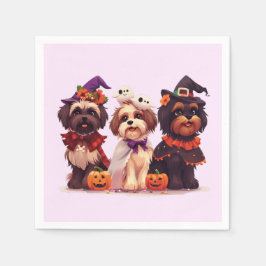 Halloween Shih Tzu Dogs Serviette