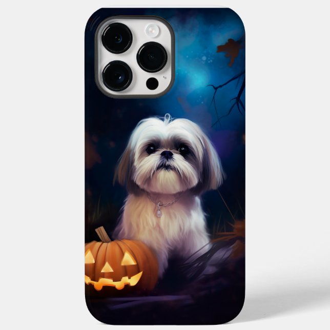 Halloween Shih Tzu mit Pumpkins Beängstigend Case-Mate iPhone Hülle (Rückseite)