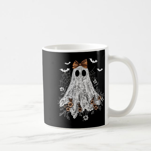 Halloween Shirt Floral Ghost Halloween Costume Gir Kaffeetasse (Rechts)