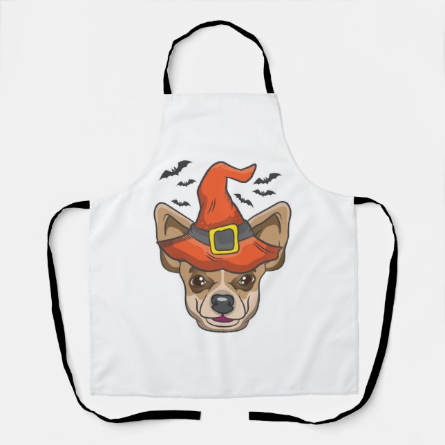 Halloween Shirt Hexenhuahua Kostümgeschenk Schürze (Vorderseite)