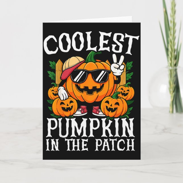 Halloween-Shirt Jungen Mädchen Kinder Coolster Kür Karte (Vorderseite)