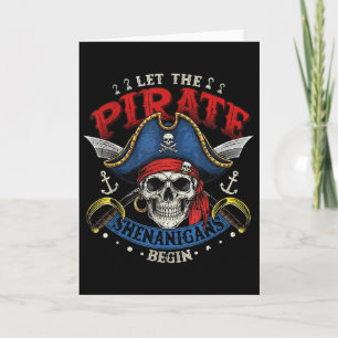 Halloween-Shirt Lustiger Totenkopf Lasst Die Pirat Karte