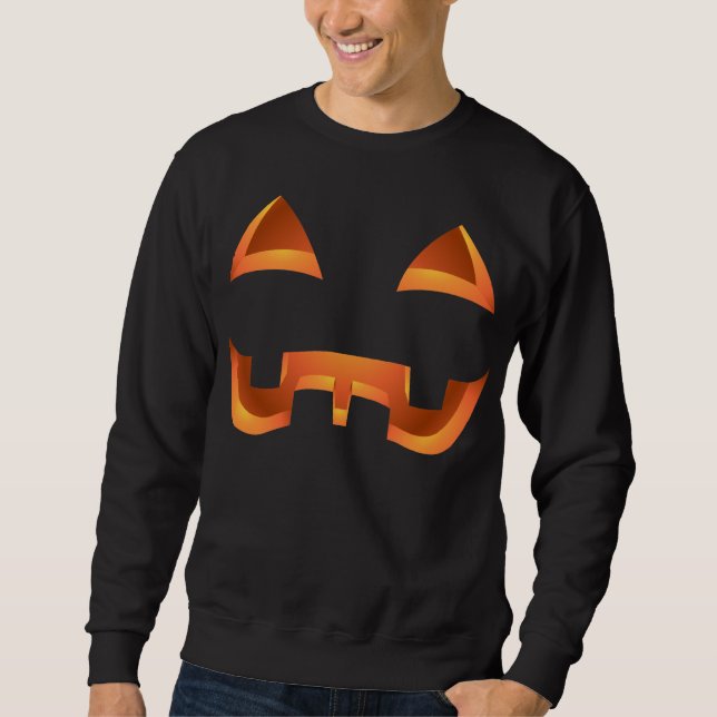 Halloween Shirt Pumpkin Jack-o-lantern Sweatshirt (Vorderseite)