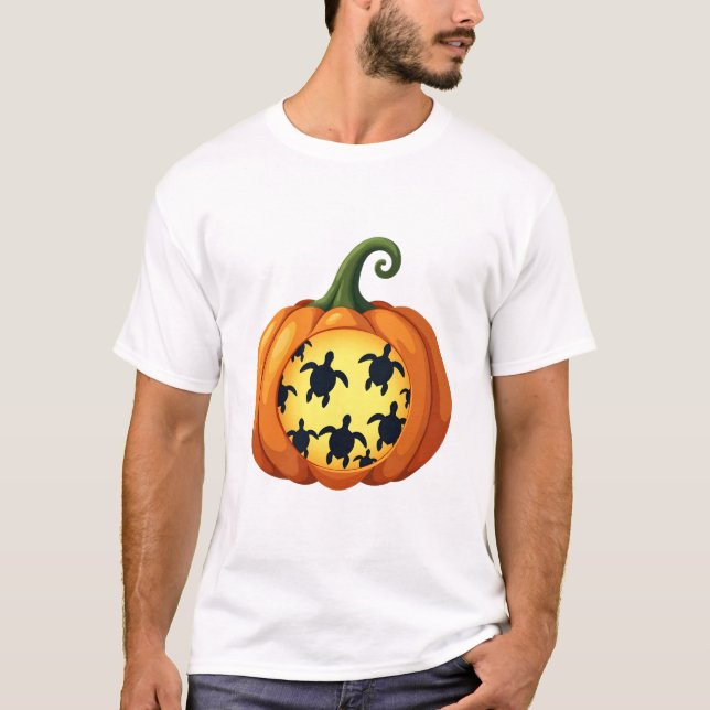 Halloween Shirt Pumpkin Turtle Sea Halloween Costu (Vorderseite)