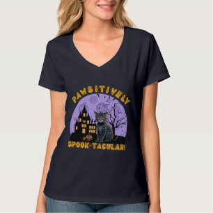 Halloween-Shirt Schwarze Katzen-Shirt Geschenk T-Shirt