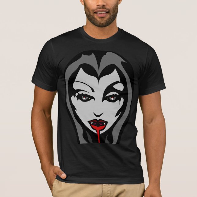 Halloween Shirt Spooky Vampire Unisex Shirt T-Shir (Vorderseite)