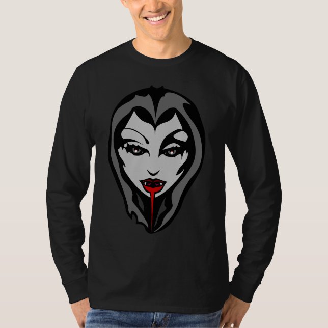 Halloween Shirt Spooky Vampire Unisex Shirt T-Shir (Vorderseite)