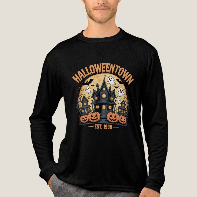 Halloween-Shirt | unheimlich Tri-Blend Shirt (Vorderseite)