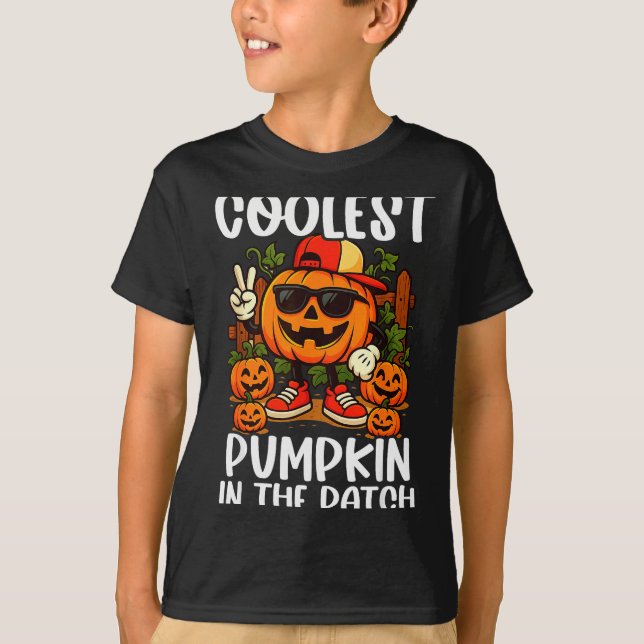 Halloween Shirts Boys And Kids Coolest Pumpkin In  (Vorderseite)