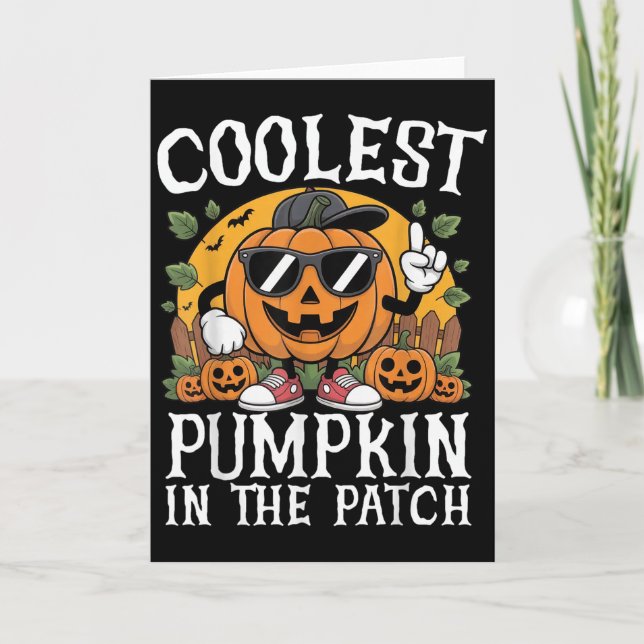 Halloween Shirts Boys And Kids Coolest Pumpkin In  Karte (Vorderseite)