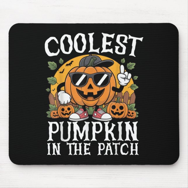 Halloween Shirts Boys And Kids Coolest Pumpkin In  Mousepad (Vorne)