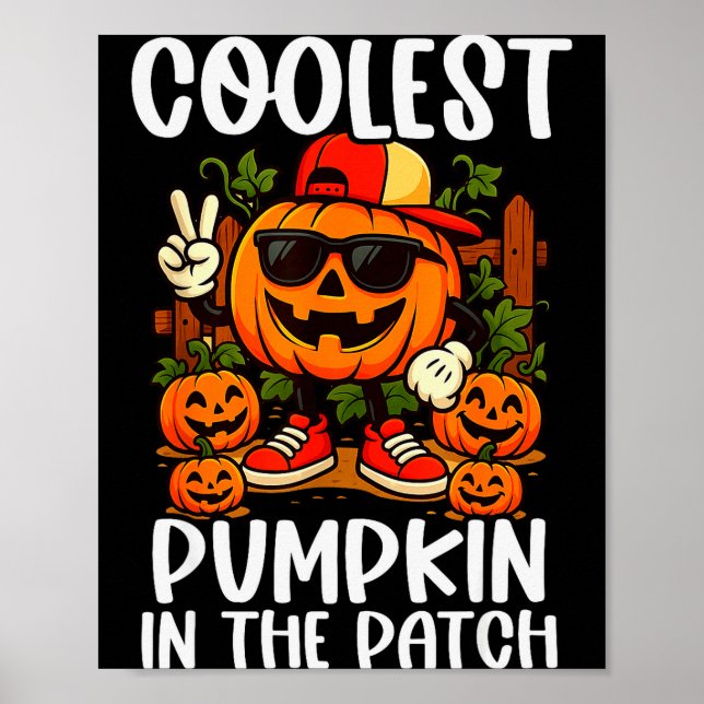 Halloween Shirts Boys And Kids Coolest Pumpkin In  Poster (Vorne)