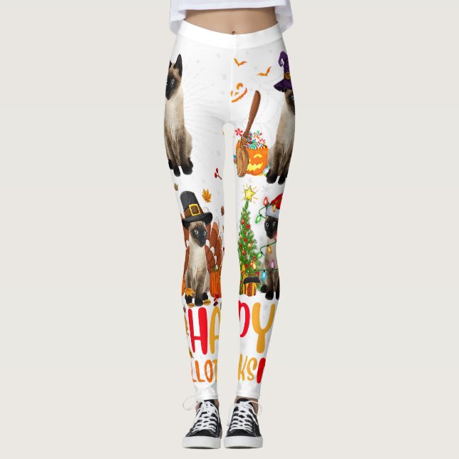 Halloween Shirts Damen Männer Kinder Halloween Bla Leggings (Vorderseite)