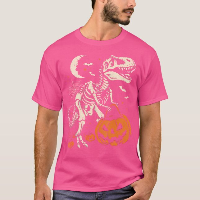 Halloween Shirts für Kleinkinder Skeletton Dinosa (Vorderseite)