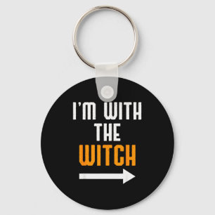 Halloween-Shirts Für Männer Ich Bin Mit Der Hexe L Schlüsselanhänger