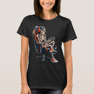 Halloween Shirts Skeleton Gamer-Videospiel