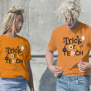 Halloween-Shirts Trick oder Teach T-Shirt