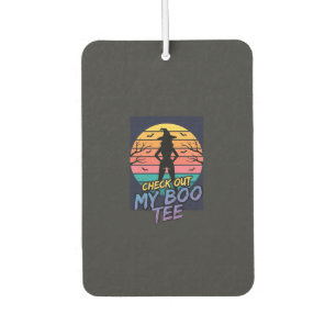 Halloween sieh dir mein Boo T-Shirt-Design an_1 Autolufterfrischer
