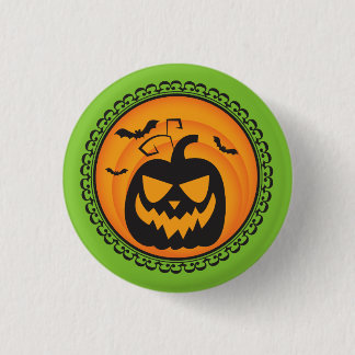 Halloween-Silhouette-Kürbis-Abzeichen Button