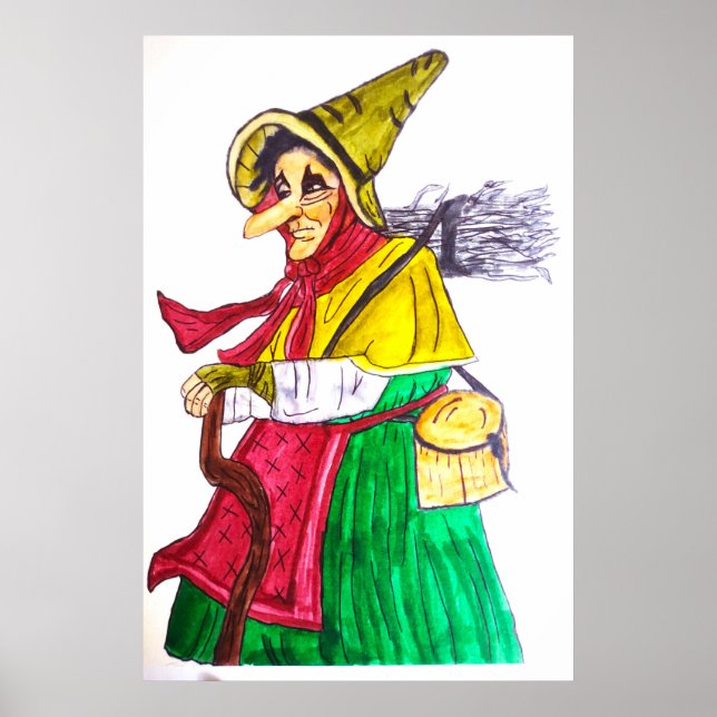HALLOWEEN SINISTER OLD CRONE POSTER (Vorne)