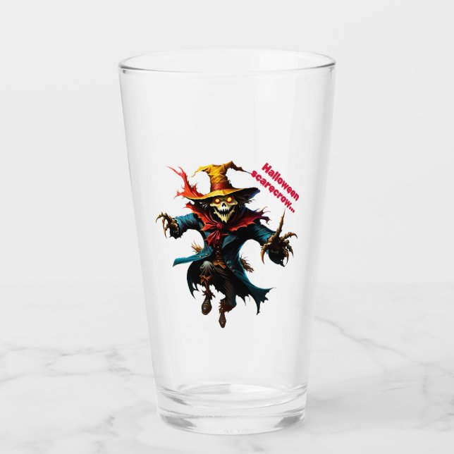 Halloween-Skarektur Glas (Vorderseite)