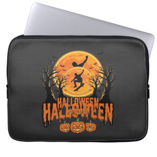 Halloween-Skateboard-Mond-Design Halloween Laptopschutzhülle