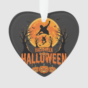 Halloween-Skateboard-Mond-Design Halloween Ornament