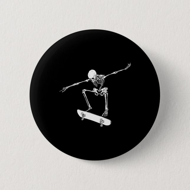 Halloween-Skateboard-Shirt Junge Skateboarding Män Button (Vorderseite)