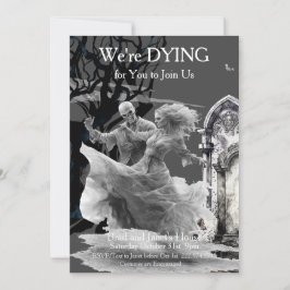 Halloween Skeletal Couple Costume Party Einladung