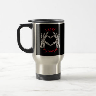 Halloween Skeletal Hands Herz Funny Sprichwort Reisebecher