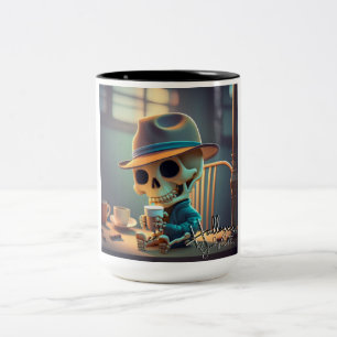 Halloween Skeleton #1 Zweifarbige Tasse