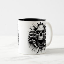 Halloween Skeleton 3 D Mug
