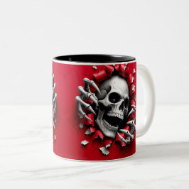 Halloween Skeleton 3 D Mug Zweifarbige Tasse