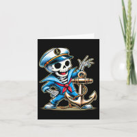 Halloween Skeleton Anchor Sailor