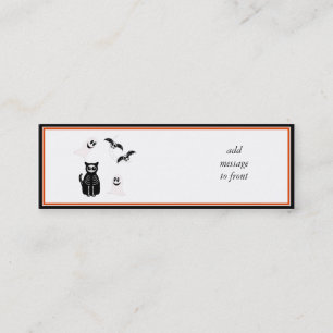 Halloween Skeleton Animals Gang Mini Visitenkarte