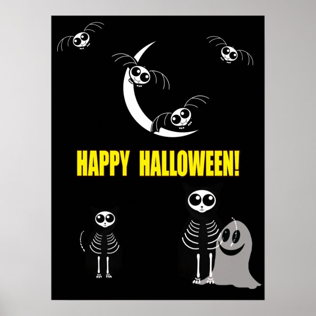 Halloween Skeleton Animals Gang Poster (Vorne)