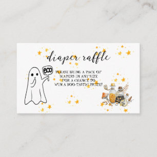 Halloween Skeleton Baby Duwer Diaper Raffles Begleitkarte