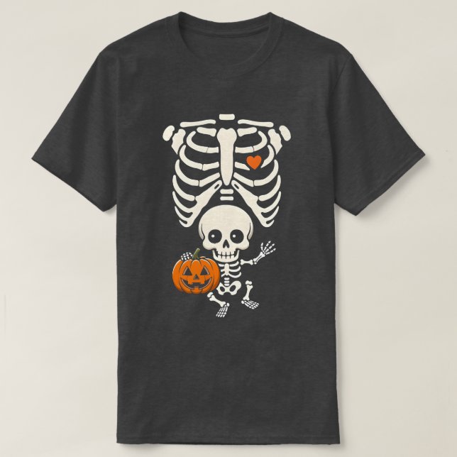 Halloween Skeleton Baby Rib Cage Maternity Pregnan T-Shirt (Design vorne)