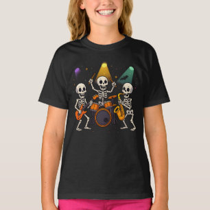 Halloween Skeleton Band Kleidung niedliche männlic T-Shirt