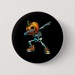 Halloween Skeleton Boys Trick Leckerei Funny Pumpk Button
