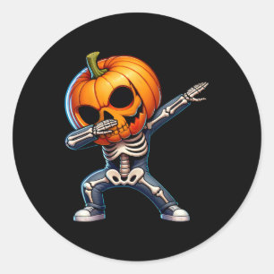 Halloween Skeleton Boys Trick Leckerei Funny Pumpk Runder Aufkleber