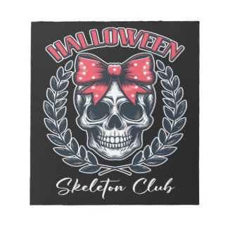 Halloween Skeleton Club Notizblock