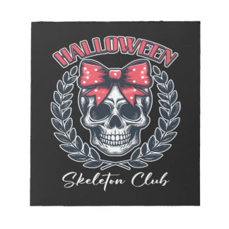 Halloween Skeleton Club Notizblock