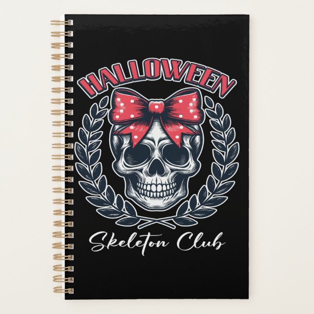 Halloween Skeleton Club Planer (Vorderseite)
