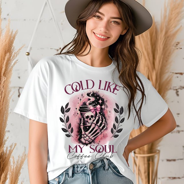 Halloween Skeleton Coffee Lover Funny Tri-Blend Shirt (Von Creator hochgeladen)