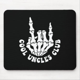 Halloween Skeleton Cool Uncles Club Retro Onkel Fo Mousepad