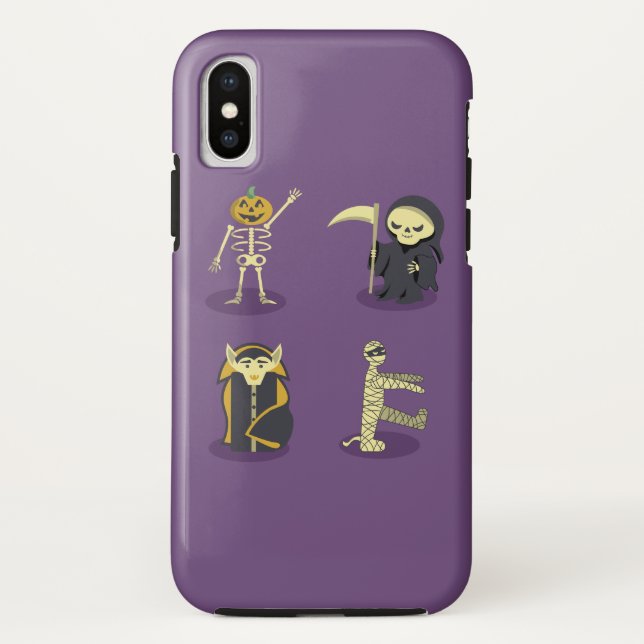 Halloween Skeleton Dracula Mummy Grim Sensenmann Case-Mate iPhone Hülle (Rückseite)