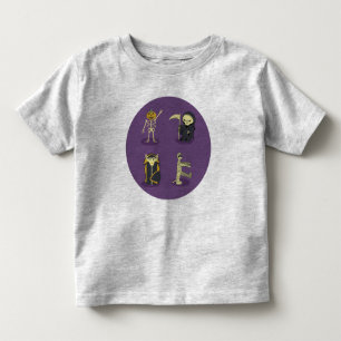 Halloween Skeleton Dracula Mummy Grim Sensenmann Kleinkind T-shirt