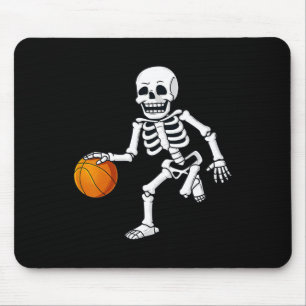 Halloween Skeleton Dribbling Basketball Boys Girls Mousepad