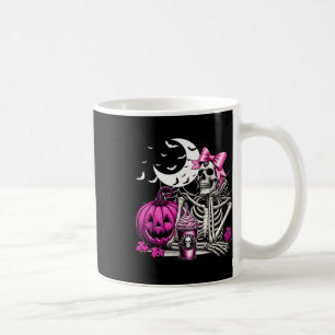 Halloween Skeleton Drink Kaffee Pink Coquette B Kaffeetasse